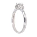 18ct White Gold 0.50ct Brilliant Cut Diamond Trilogy Ring