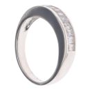 Silver Cubic Zirconia Gemstone Half Eternity Ring by Icesia