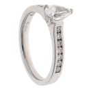 Platinum 0.70ct Pear And Brilliant Cut Diamond Solitaire Ring