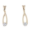 9ct Yellow Gold Cubic Zirconia Drop Earrings