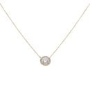 Gold Plated Silver Cubic Zirconia Cluster Pendant And Chain 18"