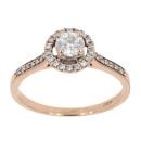 18ct Rose Gold 0.65ct Diamond Halo Ring