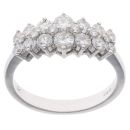 9ct White Gold 1.66ct Brilliant Cut Diamond Cluster Ring
