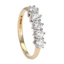18ct Yellow Gold 0.50cts 5 Stone Diamond Ring