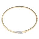 9ct Yellow And White Gold 0.17ct Brilliant Cut Diamond Bangle
