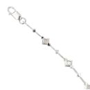 9ct White Gold 0.30ct Brilliant Cut Diamond Bracelet 7"