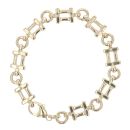 9ct Yellow Gold Open Bars Bracelet 7.5"
