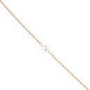 9ct Yellow Gold Flower Tassel Pendant And Rope Chain 16"