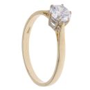 14ct Yellow Gold Cubic Zirconia Single Stone Ring