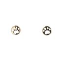 9ct Yellow Gold Pawprint Stud Earrings
