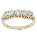 9ct Yellow Gold Cubic Zirconia Five Stone Ring