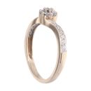 9ct Yellow Gold 0.30ct Diamond Cluster Ring