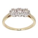 18ct Yellow Gold 0.25ct Diamond Trilogy Ring