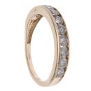 9ct Yellow Gold 1.10ct Brilliant Cut Diamond Half Eternity Ring