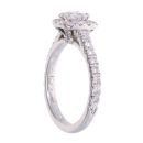 14ct White Gold 0.81ct Princess and Brilliant Cut Diamond Cluster Ring