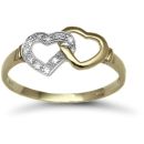 9 Carat Yellow Gold 0.05pts Diamond Heart Ring