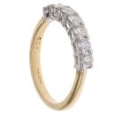 18ct Yellow Gold 0.75ct Brilliant Cut Diamond Half Eternity Ring