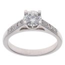 Platinum 0.85ct Brilliant Cut Diamond Solitaire Ring