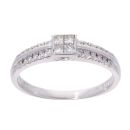 18ct White Gold 0.36ct Diamond Cluster Ring