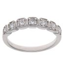 9ct White Gold 0.50ct Brilliant Cut Diamond Half Eternity Ring