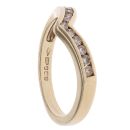 9ct Yellow Gold 0.25ct Brilliant Cut Diamond Wishbone Ring