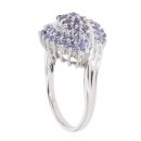 9ct White Gold Tanzanite Cluster Ring
