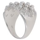 Silver Five Row Keeper Ring By Icesia