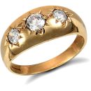 9ct Yellow Gold Gents Cubic Zirconia Ring