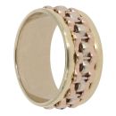 14ct Yellow White and Rose Gold Fancy Ring