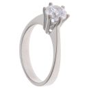 9ct White Gold Cubic Zirconia Single Stone Ring