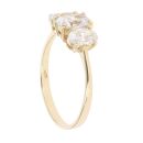 9ct Yellow Gold Three Stone Cubic Zirconia Ring