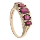 9ct Yellow Gold Garnet Five Stone Ring