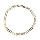 18ct Yellow Gold Fancy Bracelet 7.5"