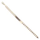 9ct Yellow Gold Curb ID Bracelet 8"