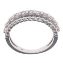 Silver Cubic Zirconia Twist Ring by Icesia
