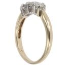 9ct Yellow Gold 0.50ct Brilliant Cut Diamond Trilogy Ring