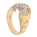 18ct Yellow Gold Cubic Zirconia Horseshoe Ring