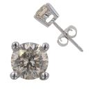 18ct White Gold 1.07ct Brilliant Cut Diamond Earrings