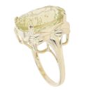 9ct Yellow Gold Prasiolite Single Stone Ring