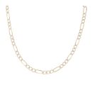 9ct Yellow And White Gold Figaro Chain 20"