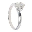 18ct White Gold Oval Cut 0.75ct Diamond Solitaire Ring