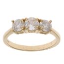 18ct Yellow Gold 1.00ct Diamond Trilogy Ring