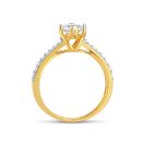 22ct Yellow Gold Solitaire Ring with Cubic Zirconia