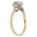 18ct Yellow And Palladium 1.00ct Brilliant Cut Diamond Trilogy Twist Ring