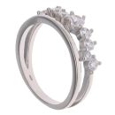Silver Cubic Zirconia Stoneset Fancy Ring by Icesia