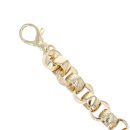 9ct Yellow Gold Patterned & Plain Belcher Bracelet