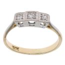 18ct Yellow Gold 0.10ct Diamond Trilogy Ring