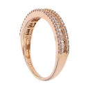 18ct Rose Gold 0.75ct Brilliant And Baguette Cut Diamond Fancy Ring