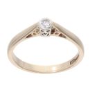 9ct Yellow Gold 0.10ct Diamond Solitaire Ring