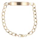 9ct Yellow Gold ID Curb Bracelet 8.5"